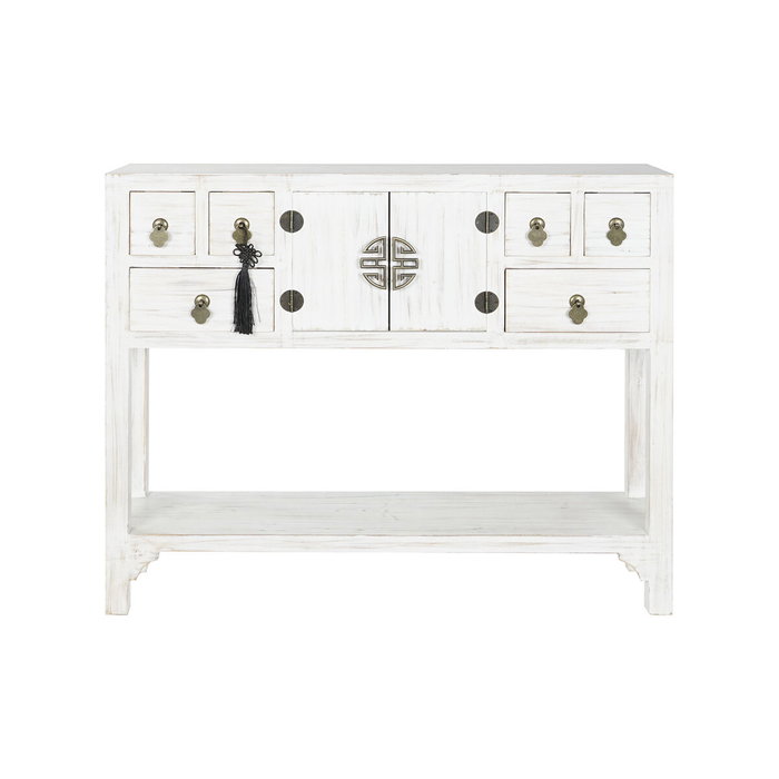 Consola DKD Home Decor Blanco Natural Abeto Madera MDF 95 x 24 x 79 cm Consola DKD Home Decor Blanco Natural Abeto Madera MDF 95 x 24 x 79 cm