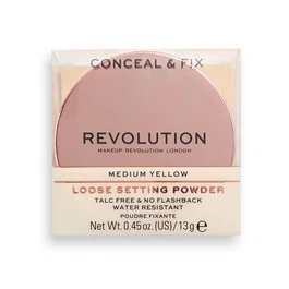 Makeup Revolution Conceal & Fix Polvo fijador suelto Amarillo medio 13 g