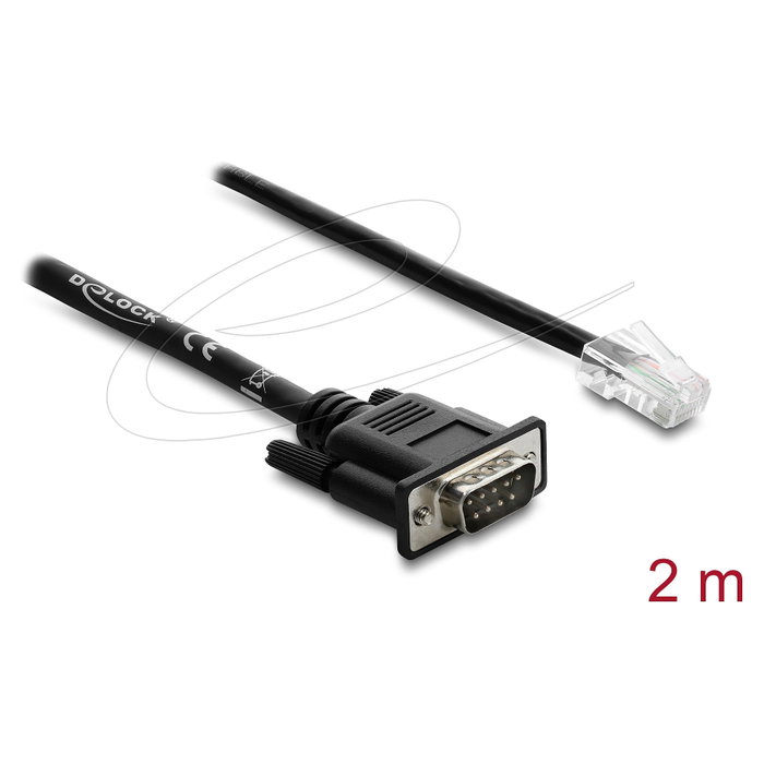 DeLOCK 64296 Cable adaptador seriell RS-232/422/485 DB-9 a RJ-45, 2 m DeLOCK 64296 Cable adaptador seriell RS-232/422/485 DB-9 a RJ-45, 2 m