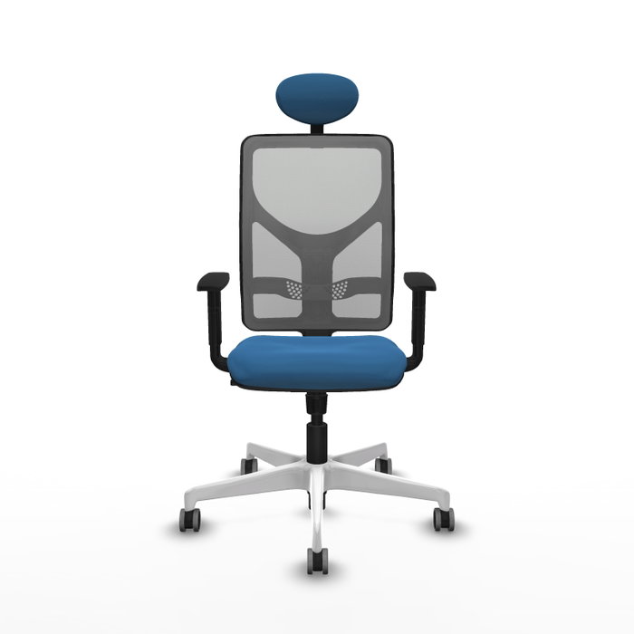 PIQUERAS Y CRESPO Silla de oficina Motilla Azul claro y Gris con mecanismo Sincro PIQUERAS Y CRESPO Silla de oficina Motilla Azul claro y Gris con mecanismo Sincro
