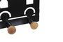 DKD Home Decor Perchero 28.5 x 8.5 x 16.5 cm Negro Blanco Metal MDF 4 Colgadores Puerta 2 Unidades