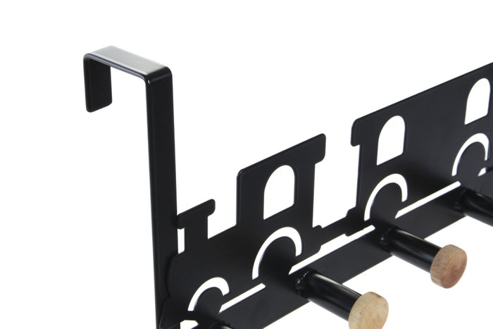 DKD Home Decor Perchero 28.5 x 8.5 x 16.5 cm Negro Blanco Metal MDF 4 Colgadores Puerta 2 Unidades DKD Home Decor Perchero 28.5 x 8.5 x 16.5 cm Negro Blanco Metal MDF 4 Colgadores Puerta 2 Unidades