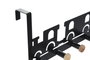 DKD Home Decor Perchero 28.5 x 8.5 x 16.5 cm Negro Blanco Metal MDF 4 Colgadores Puerta 2 Unidades