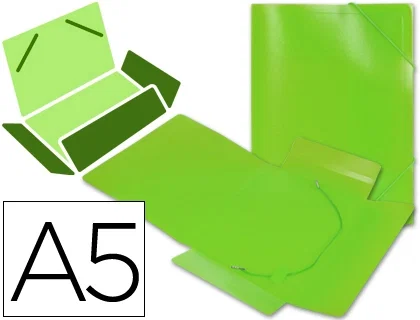 Liderpapel Carpeta de solapas con gomas, Verde, Din A5 Liderpapel Carpeta de solapas con gomas, Verde, Din A5
