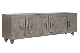 DKD Home Decor Mueble TV Gris Madera 200 x 40 x 61 cm