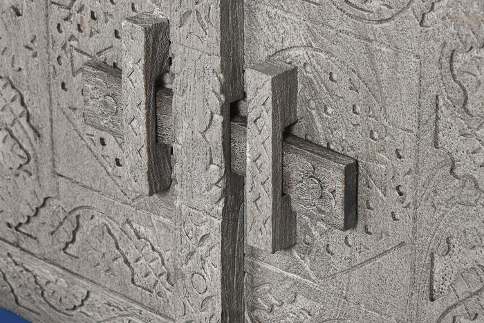 DKD Home Decor Mueble TV Gris Madera 200 x 40 x 61 cm