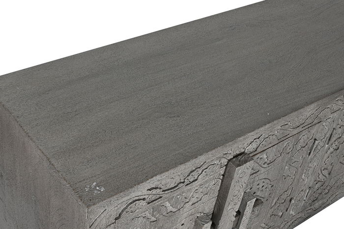 DKD Home Decor Mueble TV Gris Madera 200 x 40 x 61 cm