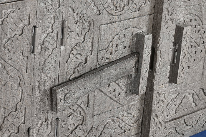 DKD Home Decor Mueble TV Gris Madera 200 x 40 x 61 cm