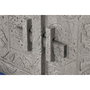 DKD Home Decor Mueble TV Madera Tallada Gris 200x40x61