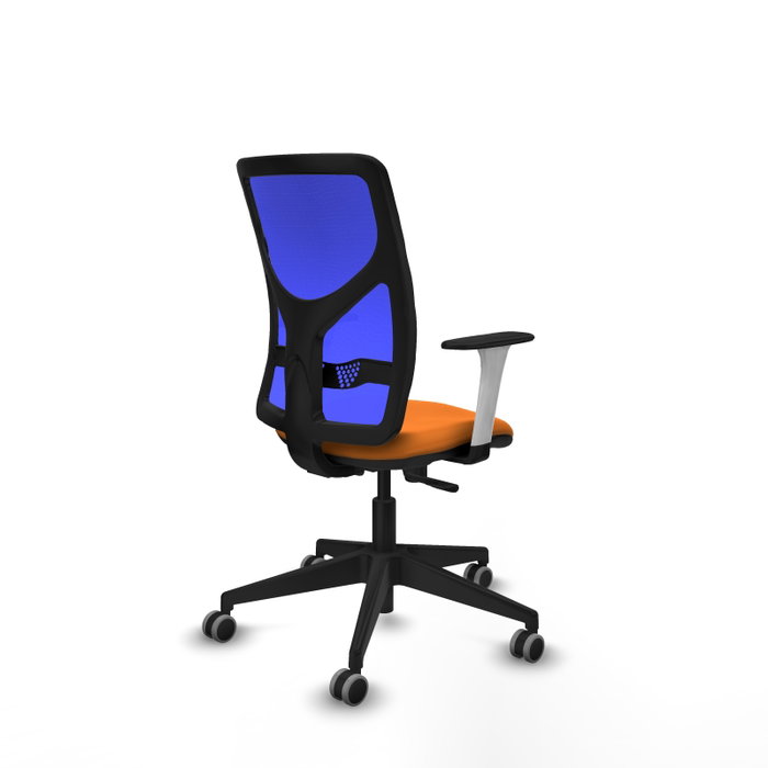 PIQUERAS Y CRESPO Silla de oficina Motilla con mecanismo Sincro Naranja y Azul PIQUERAS Y CRESPO Silla de oficina Motilla con mecanismo Sincro Naranja y Azul