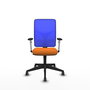 PIQUERAS Y CRESPO Silla de oficina Motilla con mecanismo Sincro Naranja y Azul
