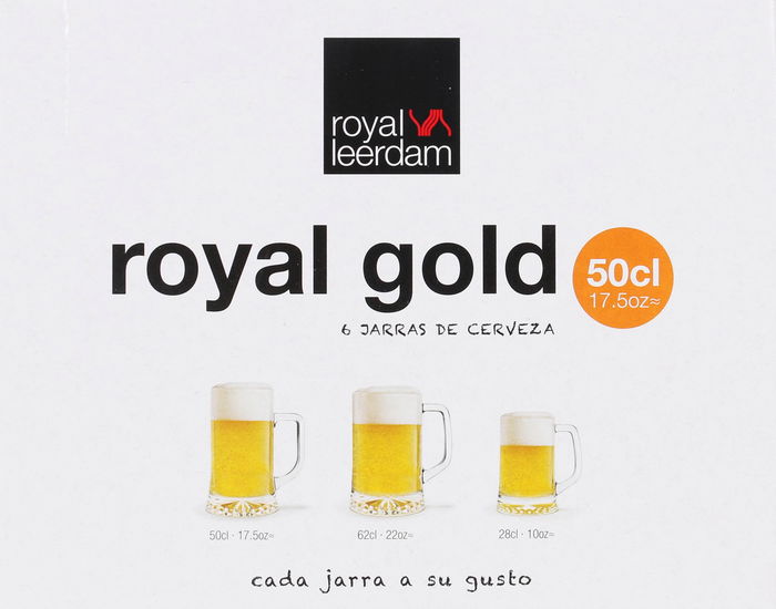 Royal Leerdam Set 6 Jarra Cerveza 50 cl Royal Gold