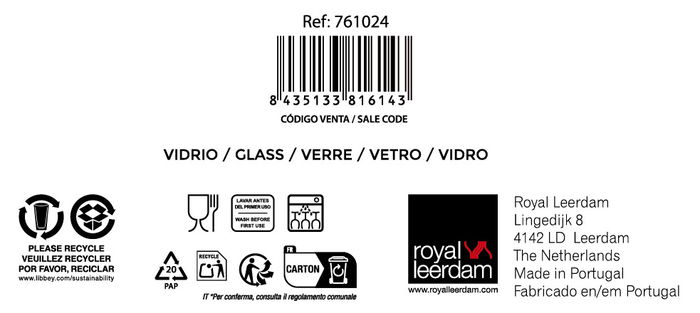 Royal Leerdam Set 6 Jarra Cerveza 50 cl Royal Gold
