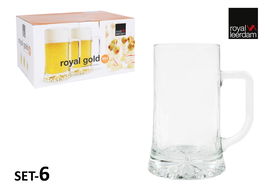 Royal Leerdam Set 6 Jarra Cerveza 50 cl Royal Gold