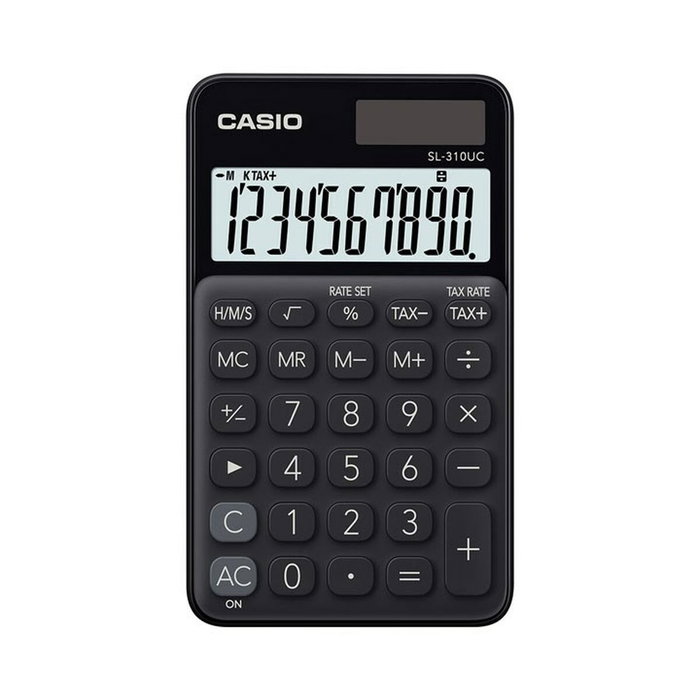 CASIO Calculadora de Bolsillo SL-310 Negro 10 Dígitos CASIO Calculadora de Bolsillo SL-310 Negro 10 Dígitos