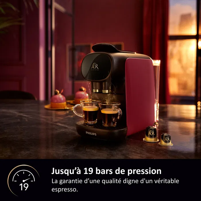 Philips Cafetera de Cápsulas LM9012/50 Sublime Gold Rojo