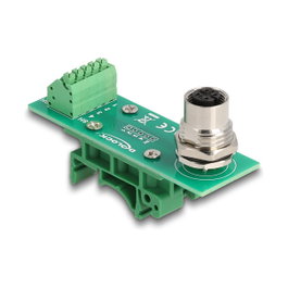 DeLOCK Adaptador de módulo de transferencia M12 4 pines a terminal de 5 pines Verde