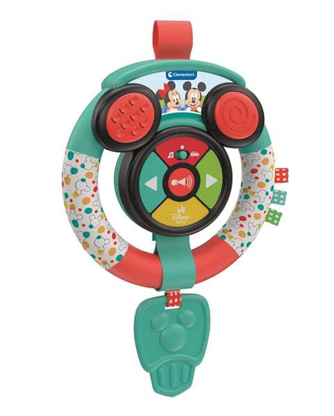 Clementoni Volante Actividades Disney para niños 10+ meses, Juego educativo infantil con sonidos y luces, 24x22x5 cm