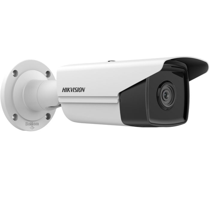 Hikvision Cámara IP Bullet 6MP AcuSense 2.8mm IR60 WDR H.265+ IP67 12V/PoE - Cámara de Seguridad Exterior