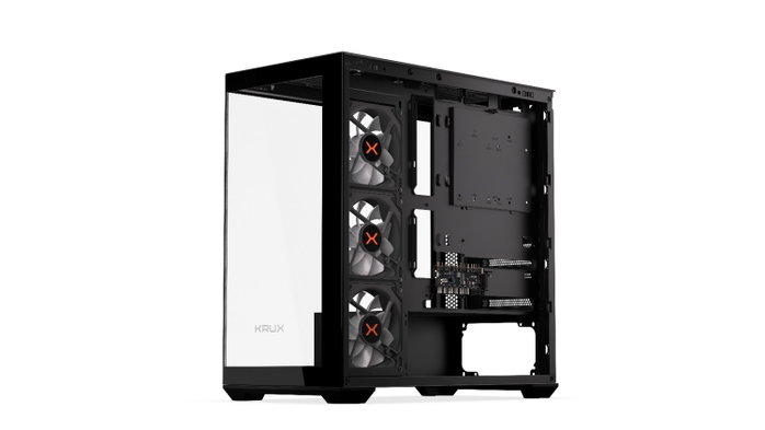 Krux Exo Gabinete Gaming con Ventiladores ARGB 120mm y Compatibilidad con Placas Hidden-Connector Krux Exo Gabinete Gaming con Ventiladores ARGB 120mm y Compatibilidad con Placas Hidden-Connector