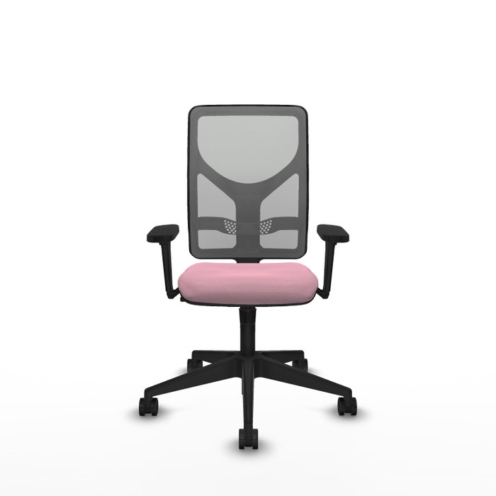 PIQUERAS Y CRESPO Silla de oficina Motilla con mecanismo Sincro, Rosa y Gris