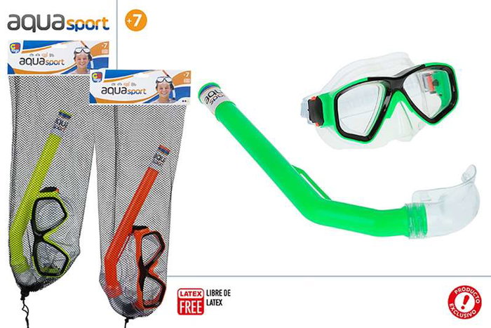 Color Baby Máscara de Buceo con Tubo de Respiración Junior (+7 Años) en Bolsa - Modelos Surtidos