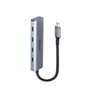 Lindy Hub USB 3.2 Gen 2 de 4 puertos Type-C Gris