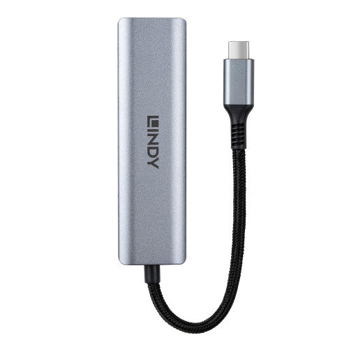 Lindy Hub USB 3.2 Gen 2 de 4 puertos Type-C Gris