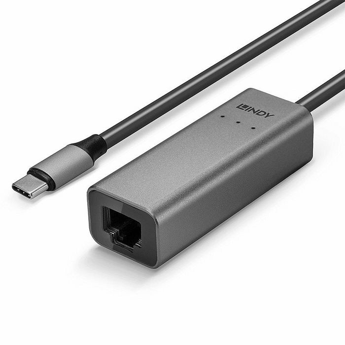 Lindy Conversor USB 3.2 Tipo C a Ethernet 2.5G Plata