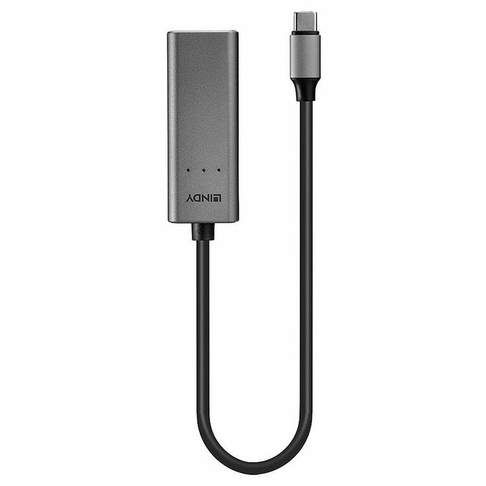 Lindy Conversor USB 3.2 Tipo C a Ethernet 2.5G Plata