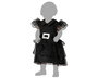 Disfraz de Fantasma para Bebé Niña, Negro con Vestido y Capucha para Halloween - Talla 12-24 Meses, Compuesto de Poliéster