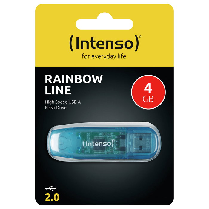 Intenso Rainbow Line 4GB Azul Transparente