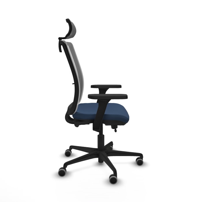 PIQUERAS Y CRESPO Silla de oficina Haches Azul marino y Gris