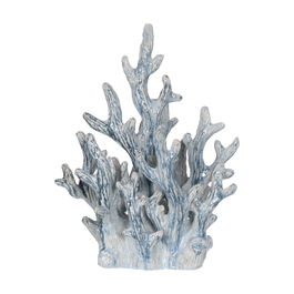 Figura Coral Azul Cerámica Decoración 40,50 X 22 X 49,50 cm