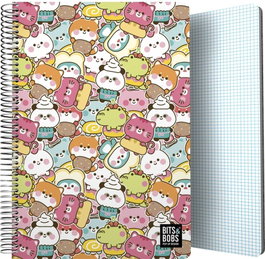 GRAFOPLAS DISEÑO Cuaderno Kawaii PP 80H 90G 22,5x31x1,6cm