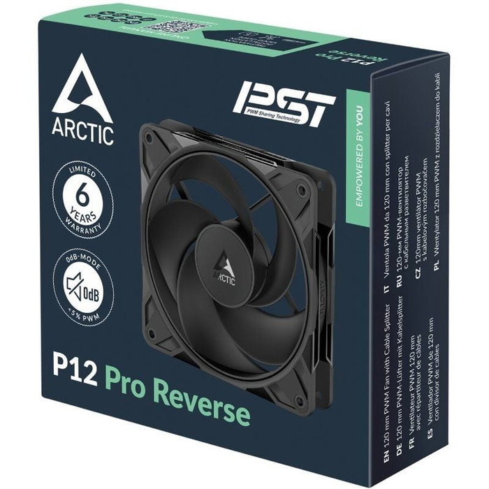 Arctic P12 Pro Reverse 12cm Negro