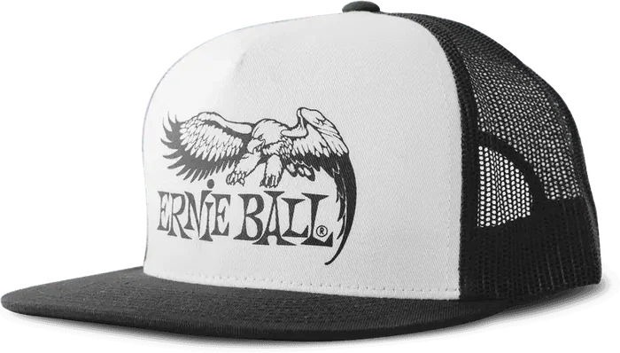 ERNIEBALL Gorra Blanca con Logo Eb Eagle Negro