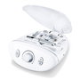 Beurer MP-100 Set Manicura y Pedicura Profesional 20.000 rpm Regulador Continuo Velocidad Derecha Izquierda Zafiro Papel Lija