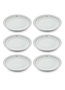 Hermia DNR0075 Juego de 6 Platos de Postre de Porcelana 20x20 cm