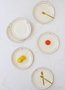 Hermia DNR0075 Juego de 6 Platos de Postre de Porcelana 20x20 cm