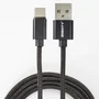 Eightt ECT-4B Cable USB A a USB C Negro 1 m - USB 2.0 480 Mbps con Forro Nylon Trenzado y Conectores de Aluminio
