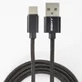 Eightt ECT-4B Cable USB A a USB C Negro 1 m - USB 2.0 480 Mbps con Forro Nylon Trenzado y Conectores de Aluminio