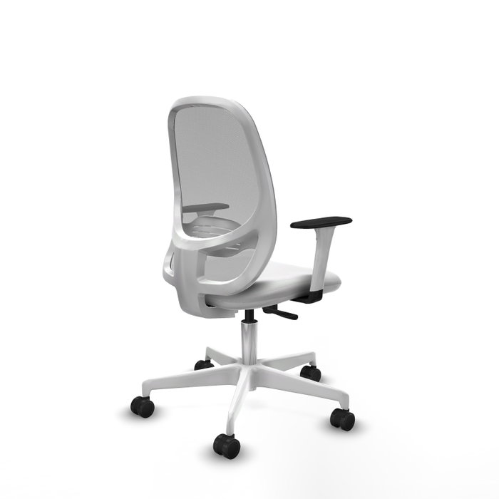 PIQUERAS Y CRESPO Silla de oficina Cilanco con mecanismo Sincro, Blanco y Gris