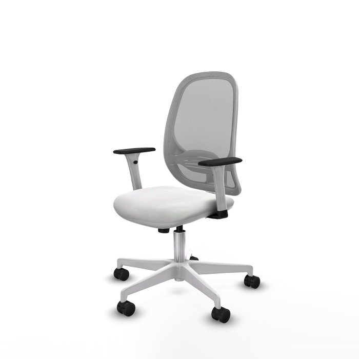 PIQUERAS Y CRESPO Silla de oficina Cilanco con mecanismo Sincro, Blanco y Gris