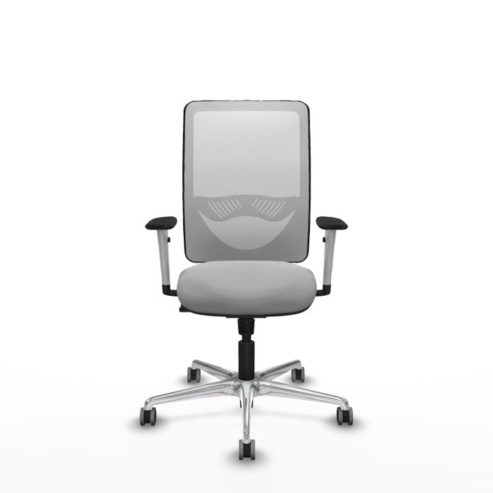 PIQUERAS Y CRESPO Silla de oficina Zulema Gris claro y Blanco