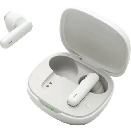 JBL JBLWFLEX2WHT Auriculares Bluetooth True Wireless JBL Wave Flex 2 Estuche Carga IP54 Pure Bass 40h Batería Blancos