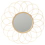 Home Deco Factory Espejo Ratán Forma Rosetón Diámetro 56 cm Natural