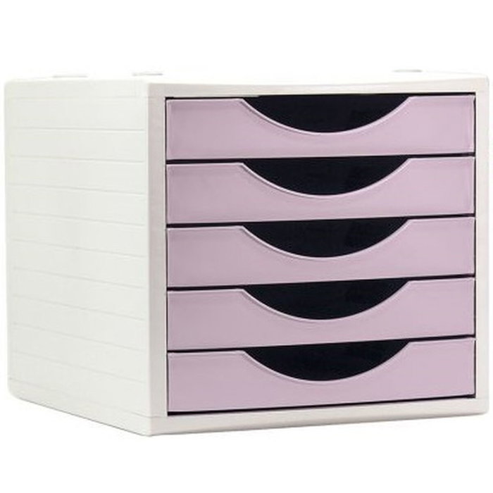 Archivo 2000 Módulo Organizador Ecogreen Archivotec 5 Cajones Rosa Pastel