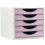 Archivo 2000 Módulo Organizador Ecogreen Archivotec 5 Cajones Rosa Pastel