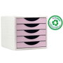 Archivo 2000 Módulo Organizador Ecogreen Archivotec 5 Cajones Rosa Pastel